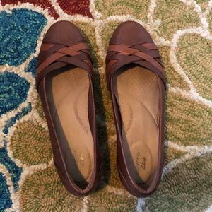 Comfortable Clark Brown Flats